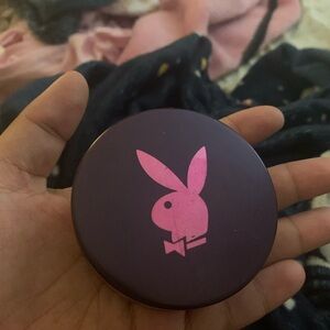 PLAYBOY Purple Compact with Pink Bunny Logo SHIMMER VINTAGE